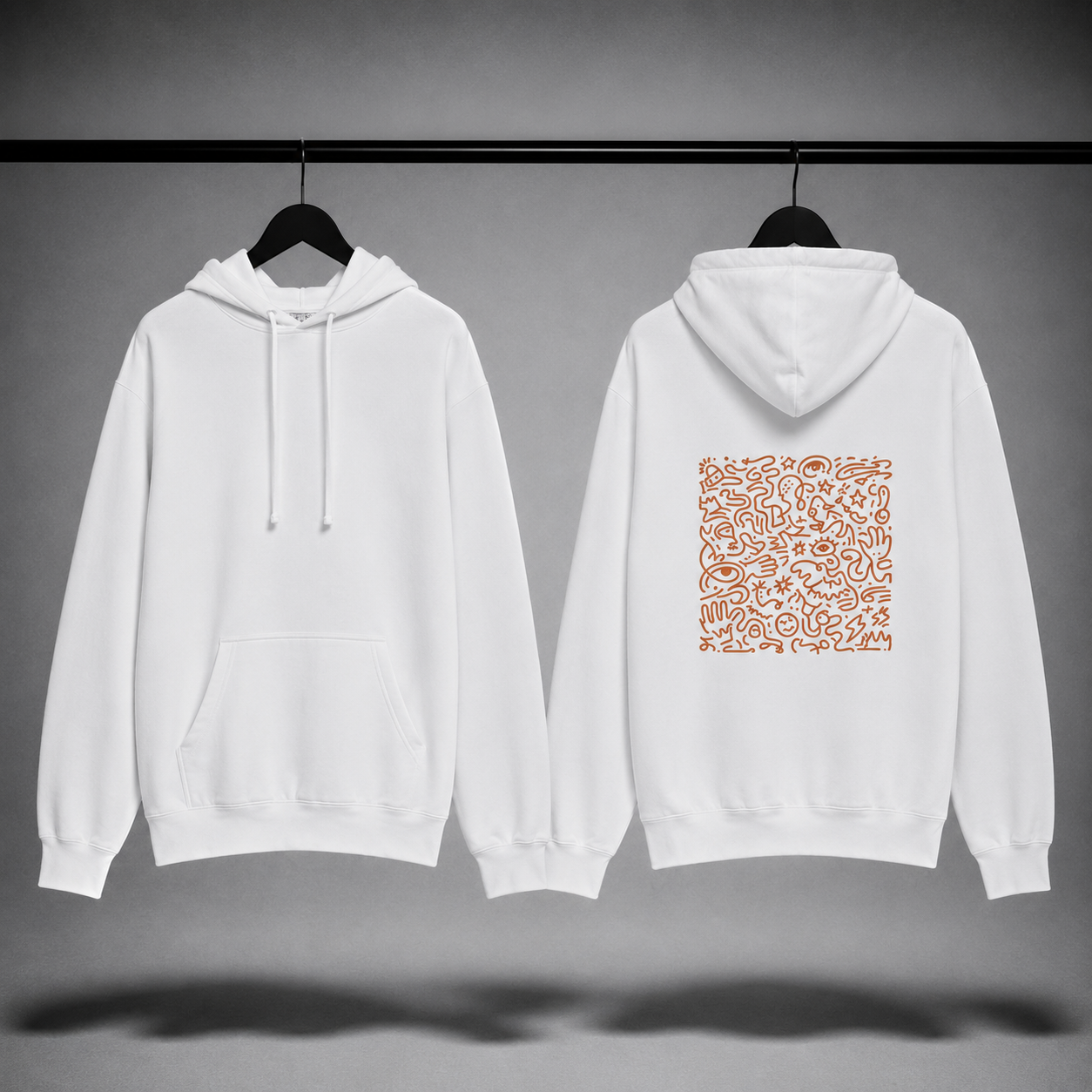 Felpa con cappuccio uomo - glyph