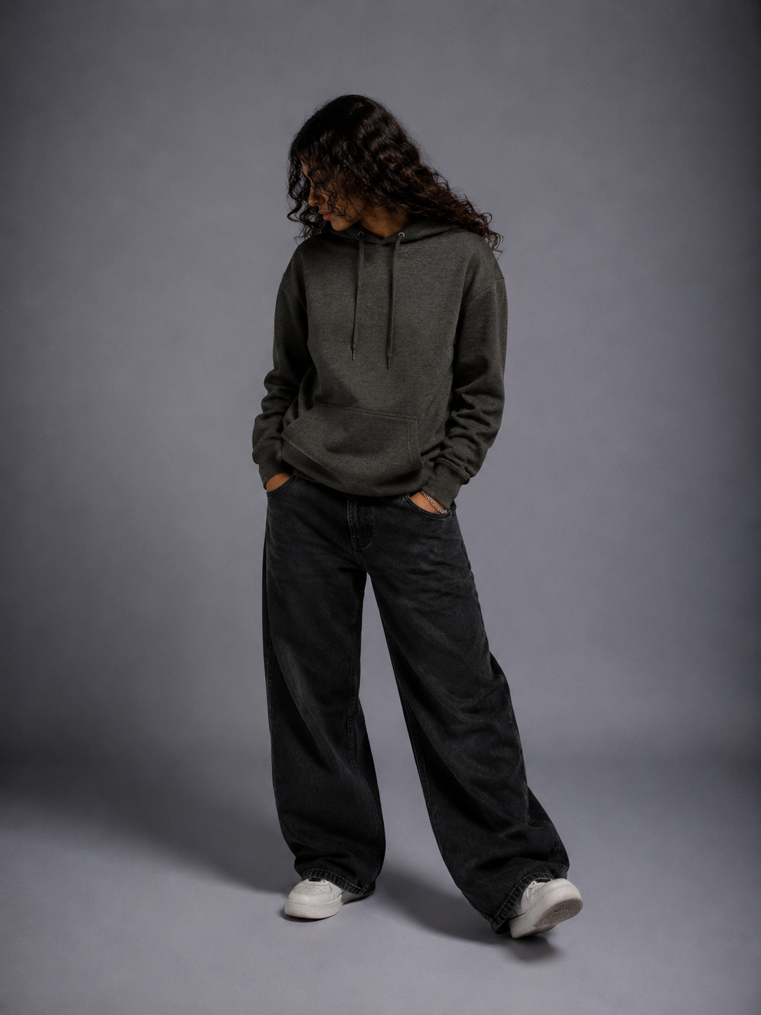 Felpa con cappuccio donna - glyph