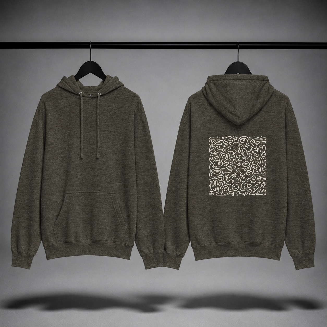 Felpa con cappuccio uomo - glyph