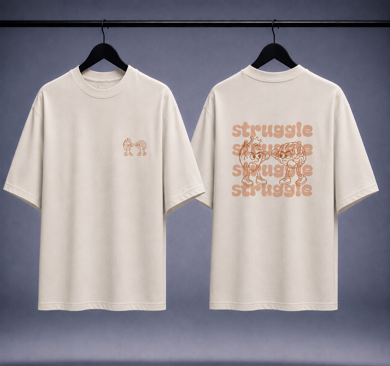 T-shirt oversized uomo - struggle