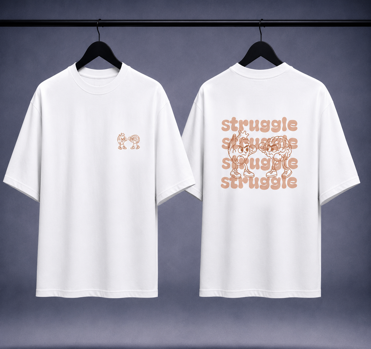 T-shirt oversized uomo - struggle