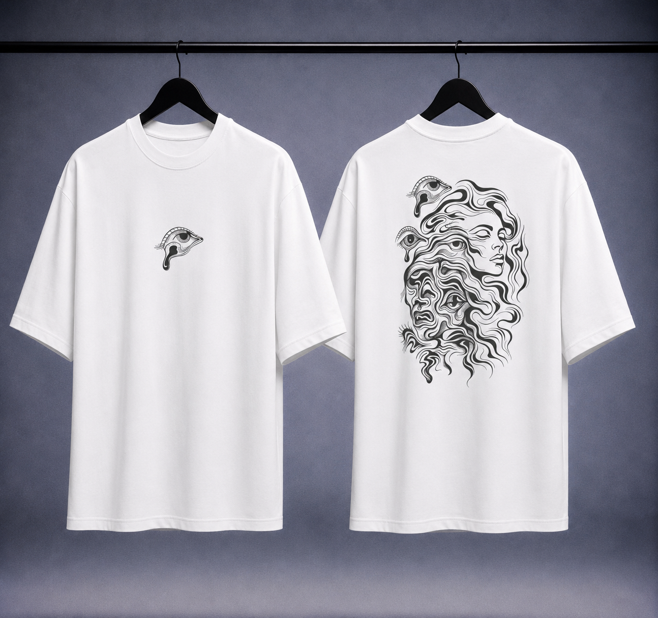 T-shirt oversized uomo - fluid