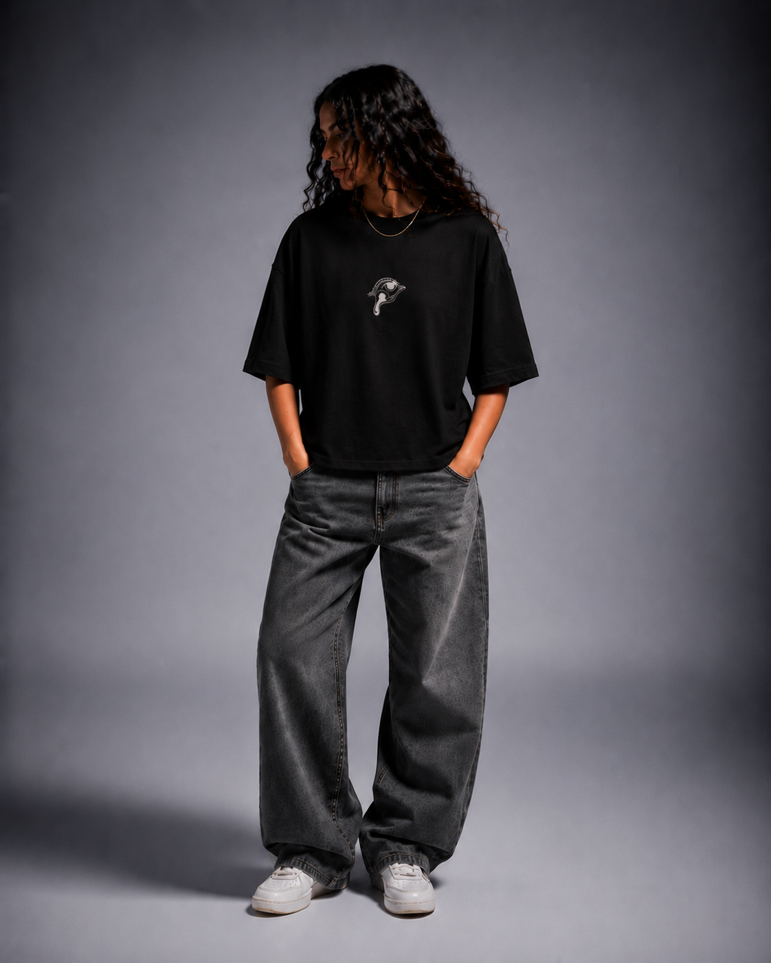 T-shirt oversized donna - fluid