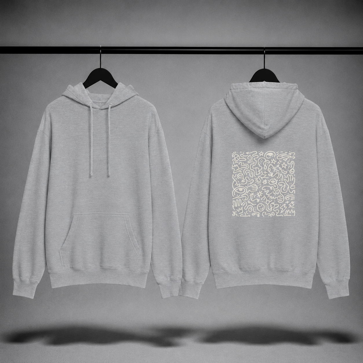 Felpa con cappuccio uomo - glyph