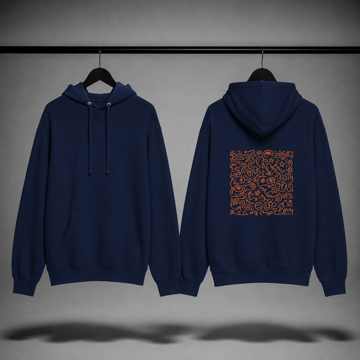 Felpa con cappuccio uomo - glyph