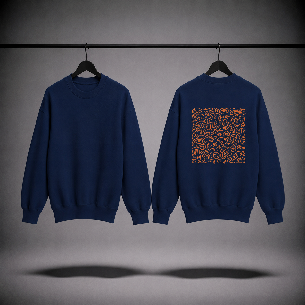 Felpa girocollo uomo - glyph