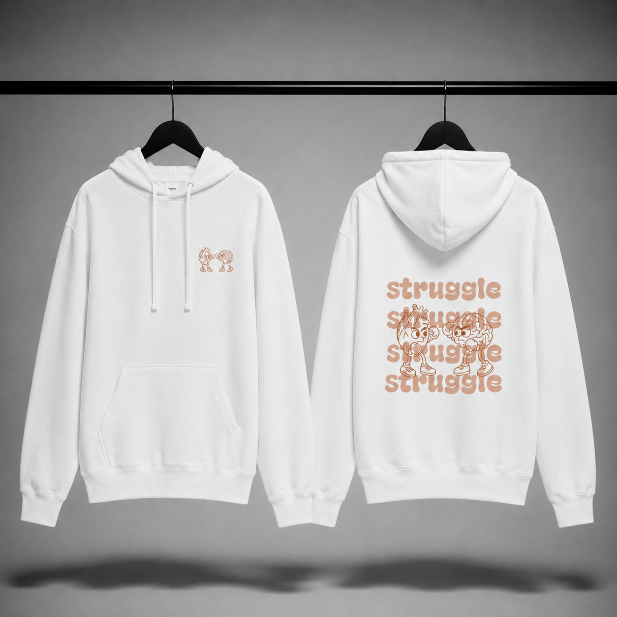 Felpa con cappuccio uomo - struggle
