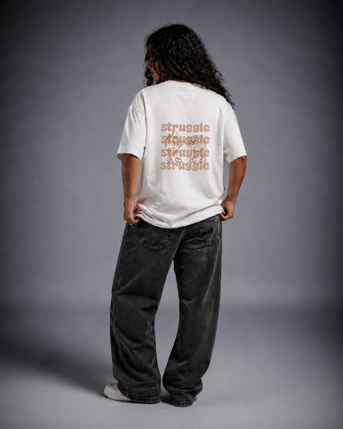T-shirt oversized donna - struggle