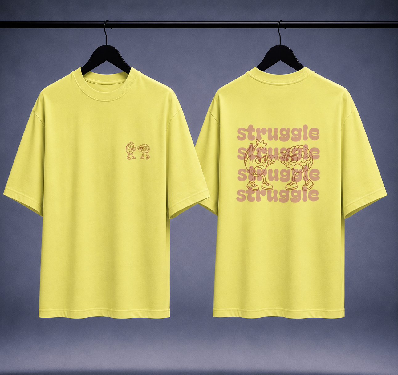 T-shirt oversized uomo - struggle
