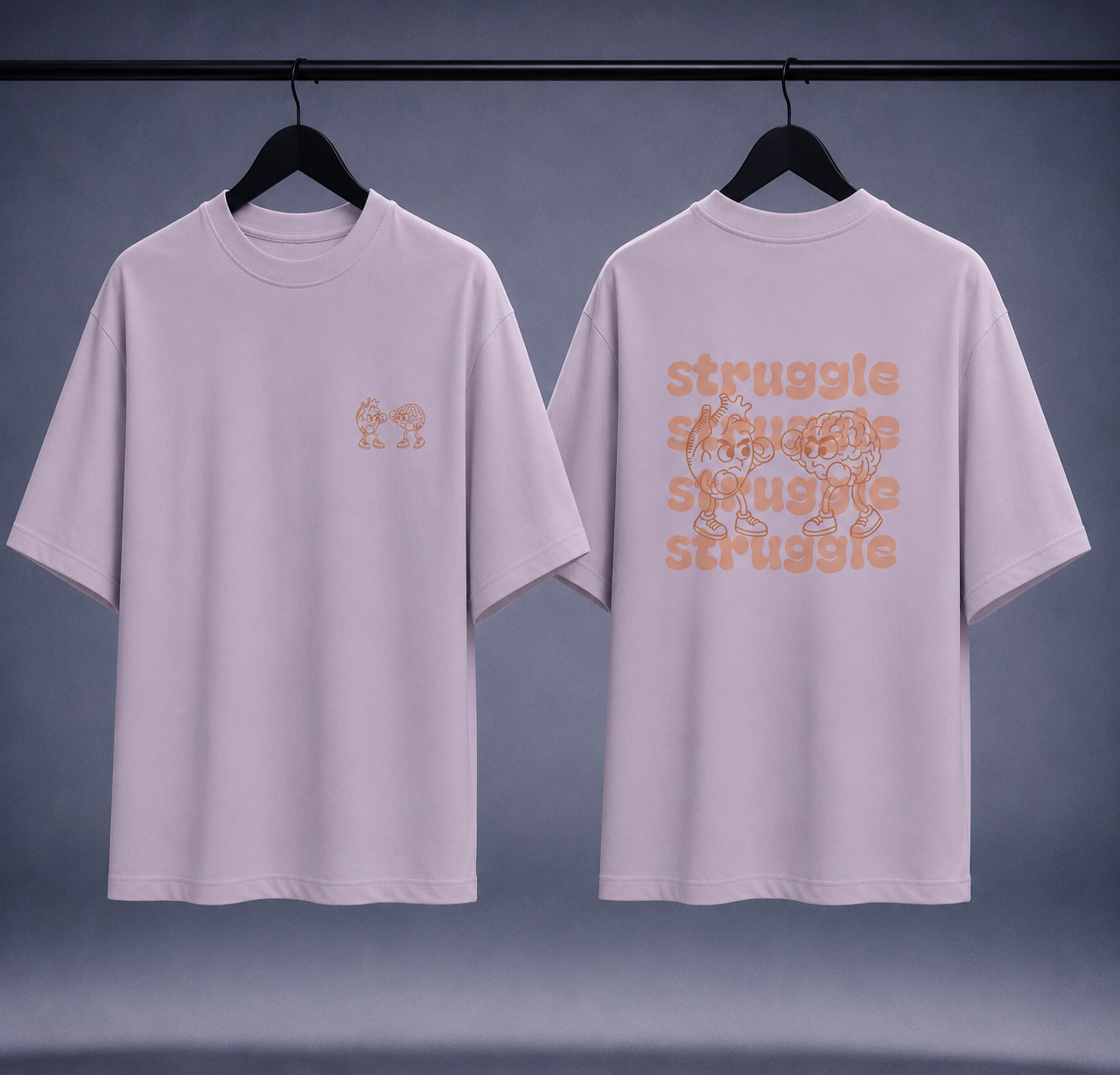 T-shirt oversized uomo - struggle