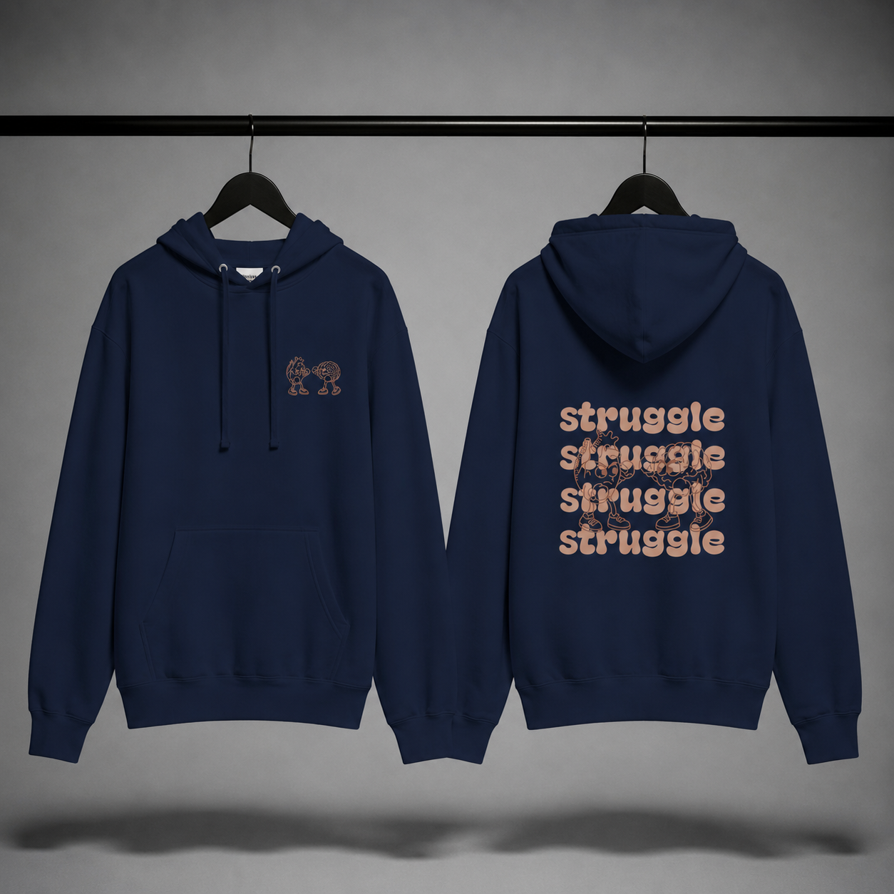 Felpa con cappuccio uomo - struggle