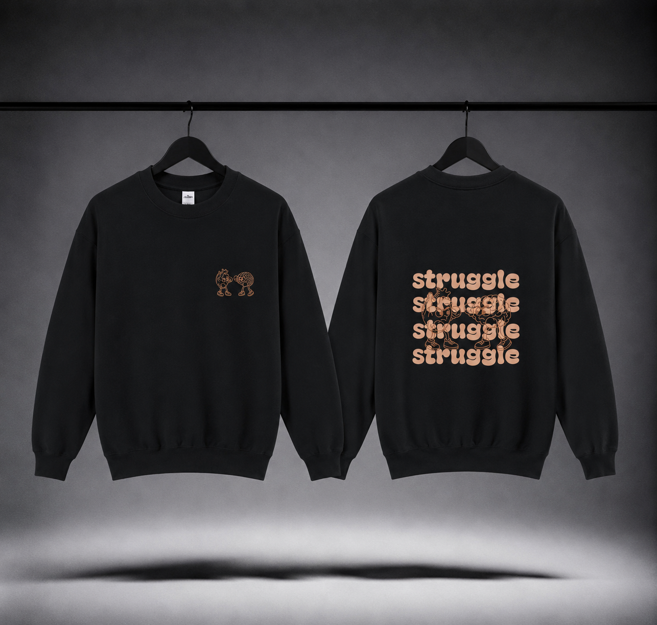 Felpa girocollo uomo - struggle