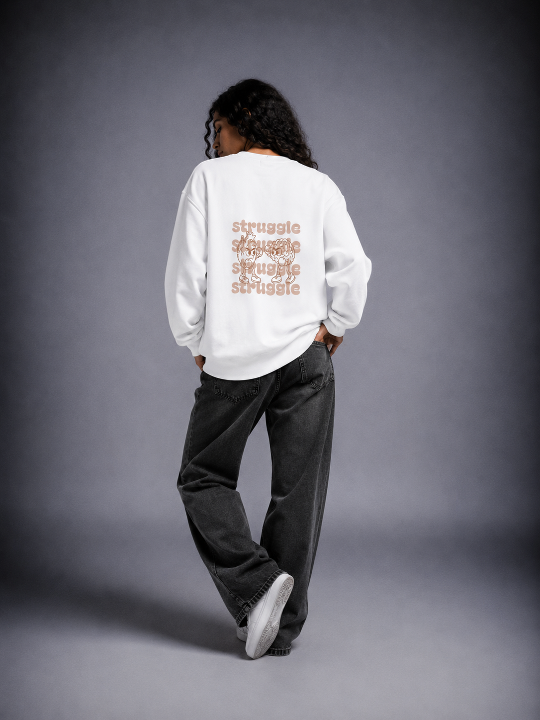 Felpa girocollo donna - struggle